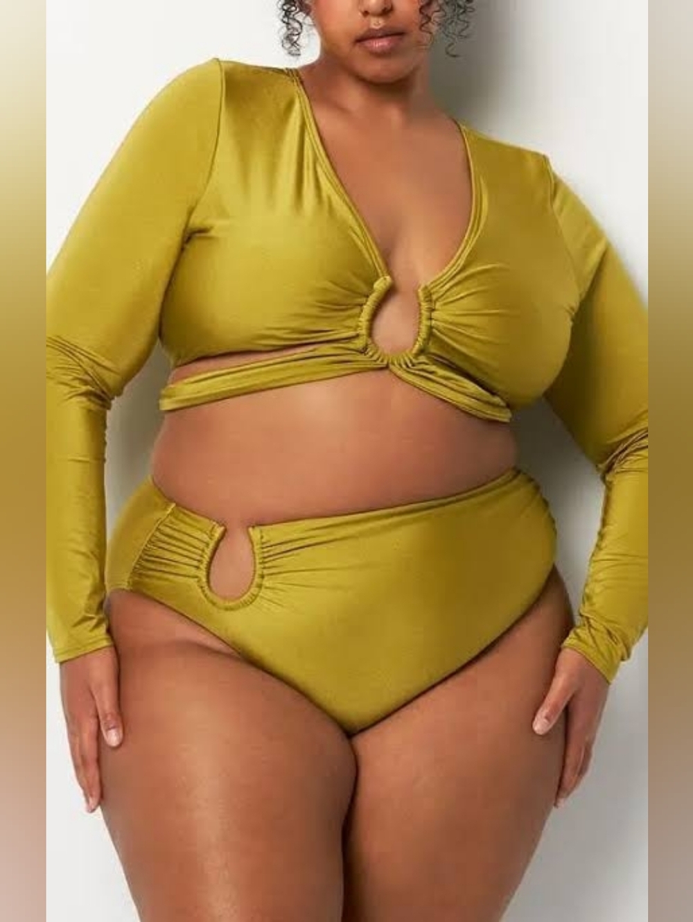 NWT Villa Fresca Swim Lucia Wrap Long Sleeve Bikini Top & Bottom, Size 18/20
